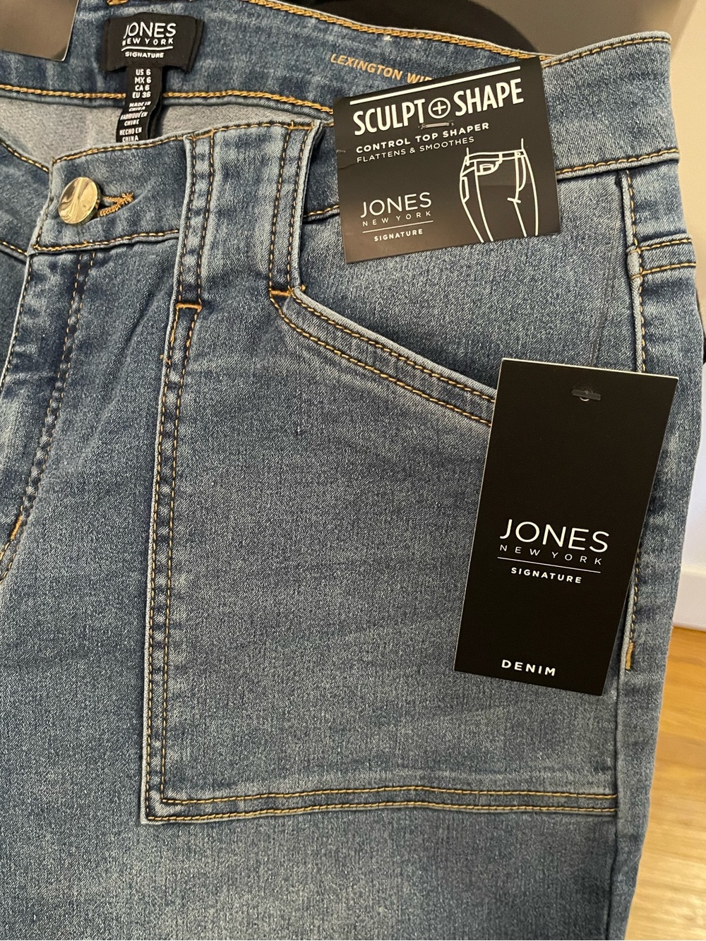 The Lexington Wide Leg Crop - Jeans with Patch Pockets